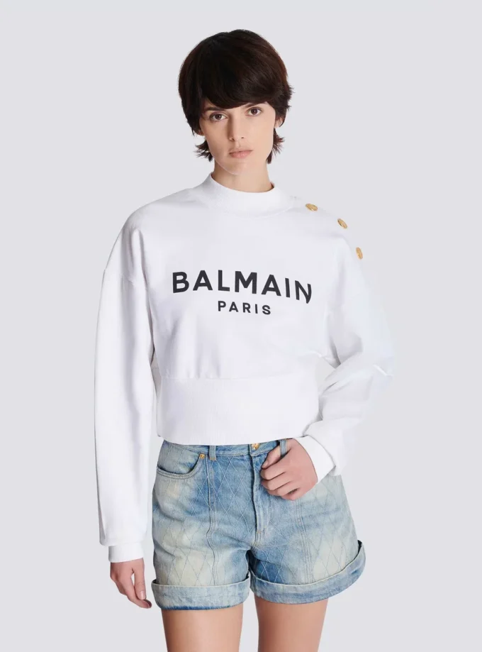 Felpa stampata Balmain Paris