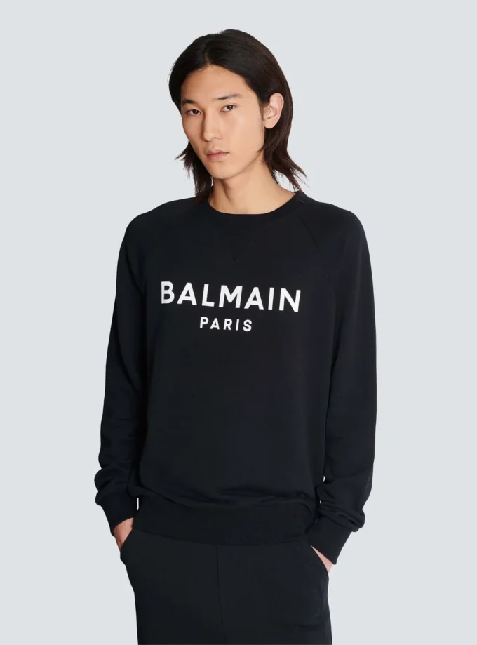 Felpa stampata Balmain Paris