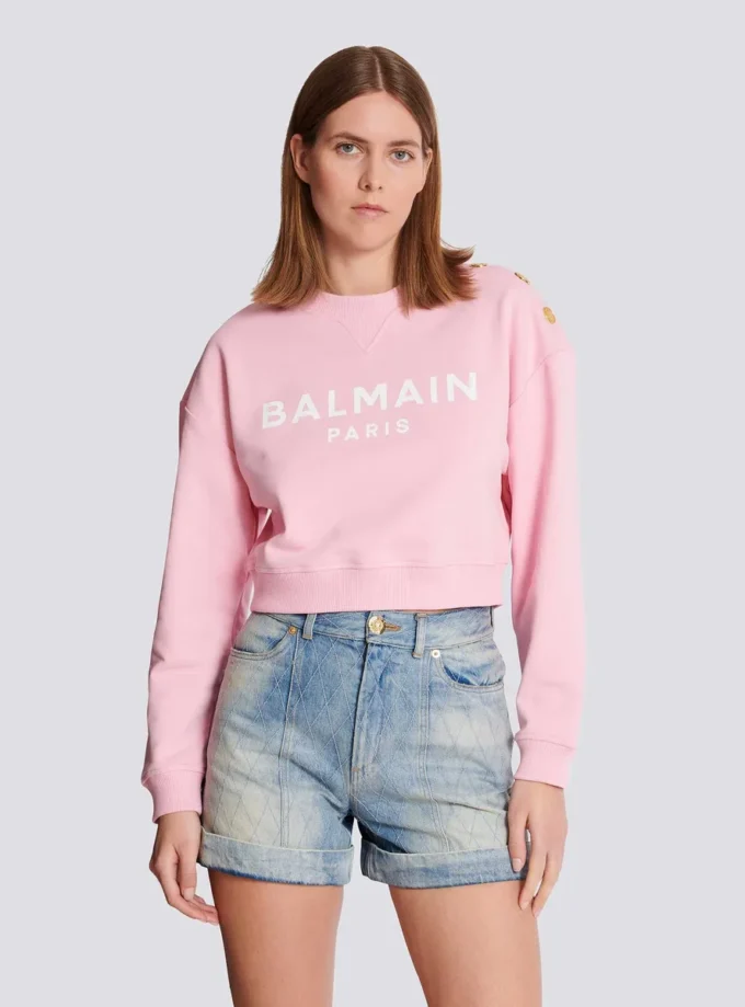 Felpa stampata Balmain Paris