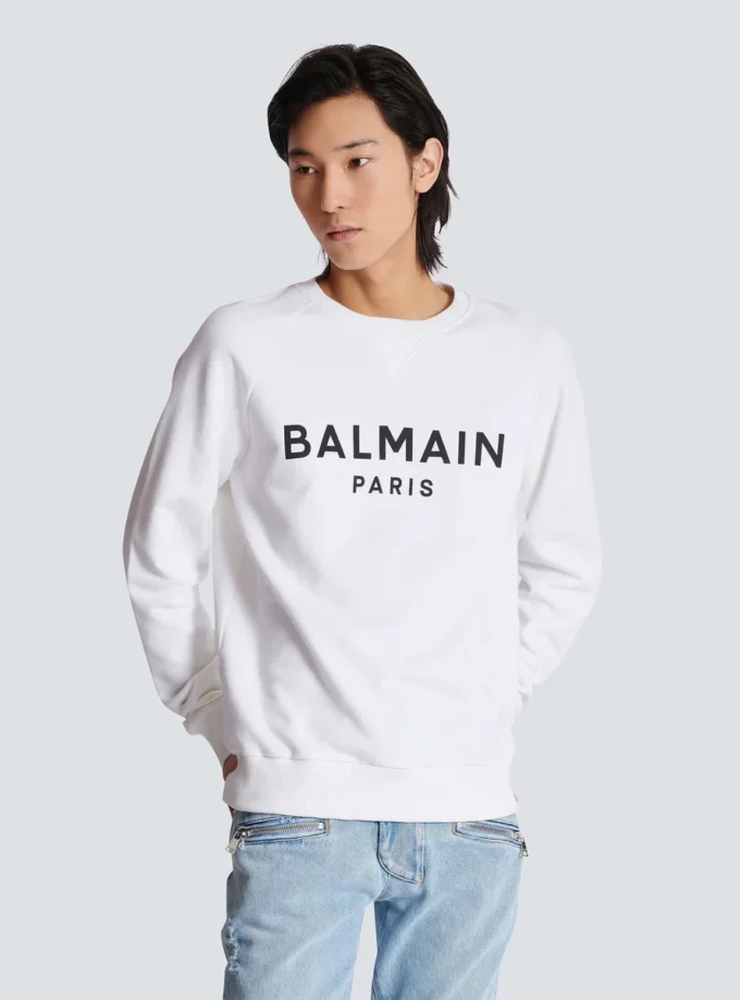 Felpa stampata Balmain Paris Felpa stampata Balmain Paris