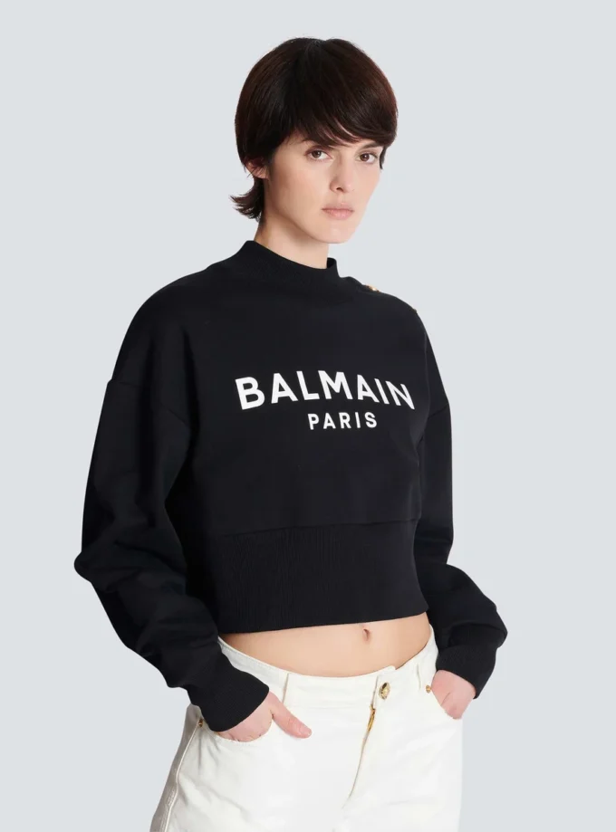 Felpa stampata Balmain Paris Felpa stampata Balmain Paris