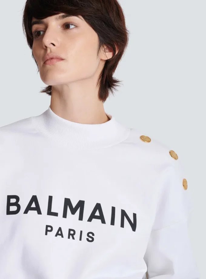 Felpa stampata Balmain Paris