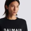 Felpa stampata Balmain Paris