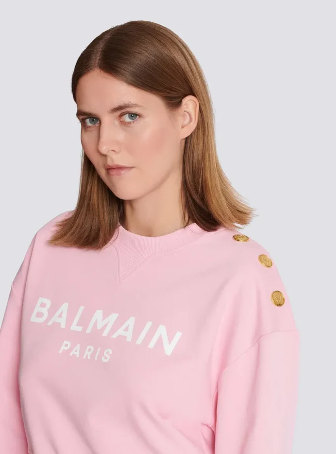 Felpa stampata Balmain Paris