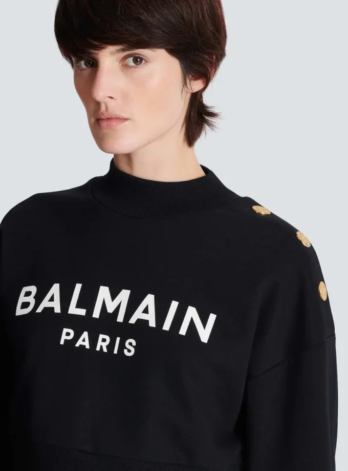 Felpa stampata Balmain Paris Felpa stampata Balmain Paris