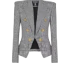 Giacca a 6 bottoni in jacquard Principe di Galles Giacca a 6 bottoni in jacquard Principe di Galles