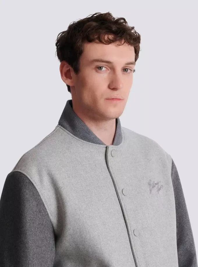 Giacca college in lana e cashmere