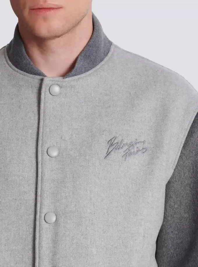 Giacca college in lana e cashmere