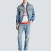 Giacca corta in denim foderata Giacca corta in denim foderata