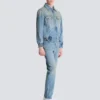 Giacca corta in denim foderata Giacca corta in denim foderata