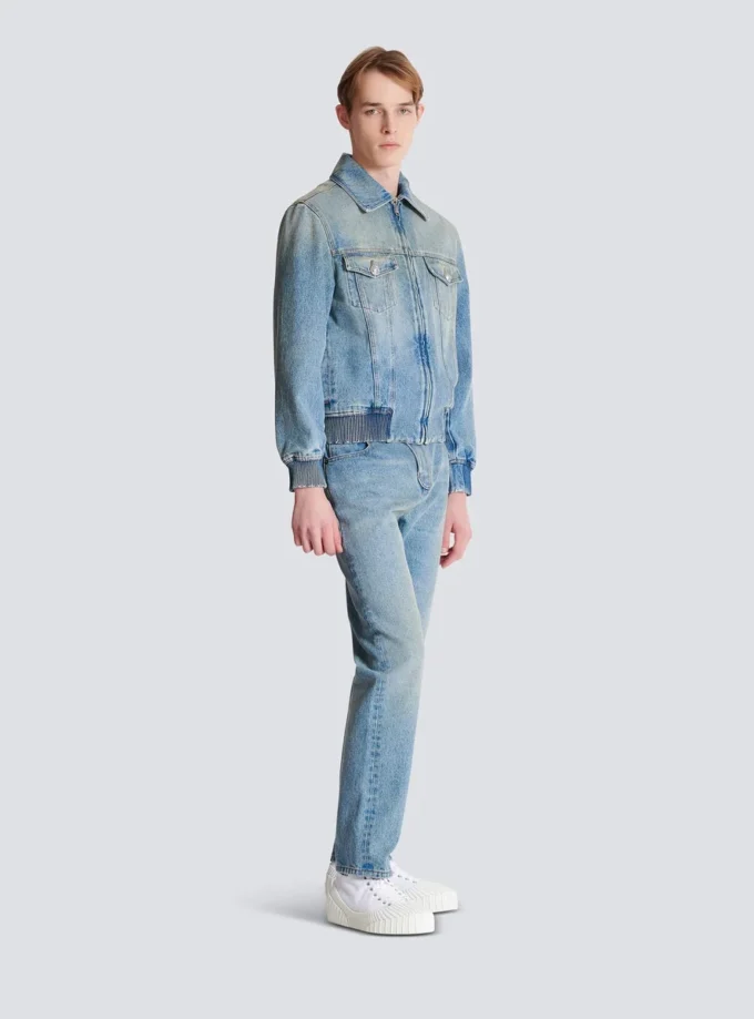 Giacca corta in denim foderata Giacca corta in denim foderata