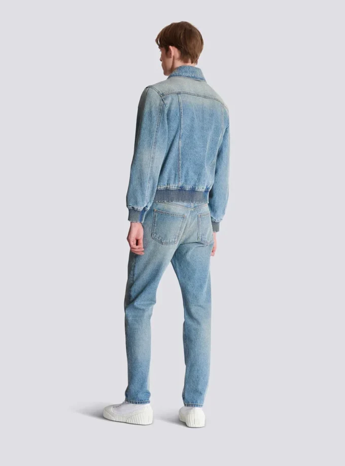 Giacca corta in denim foderata Giacca corta in denim foderata