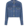 Giacca corta in denim slavato Giacca corta in denim slavato