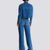 Giacca corta in denim slavato Giacca corta in denim slavato