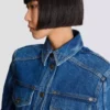 Giacca corta in denim slavato Giacca corta in denim slavato