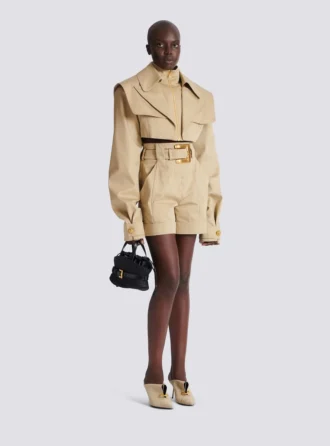 Giacca corta in gabardine