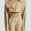 Giacca corta in gabardine