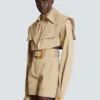 Giacca corta in gabardine