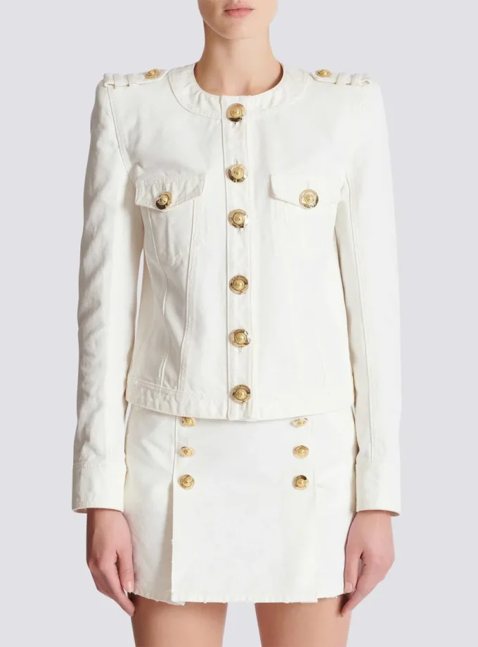 Giacca corta in tela di cotone Giacca corta in tela di cotone
