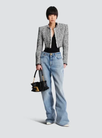 Giacca corta in tweed