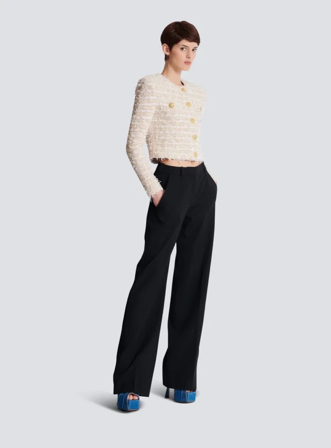 Giacca corta in tweed