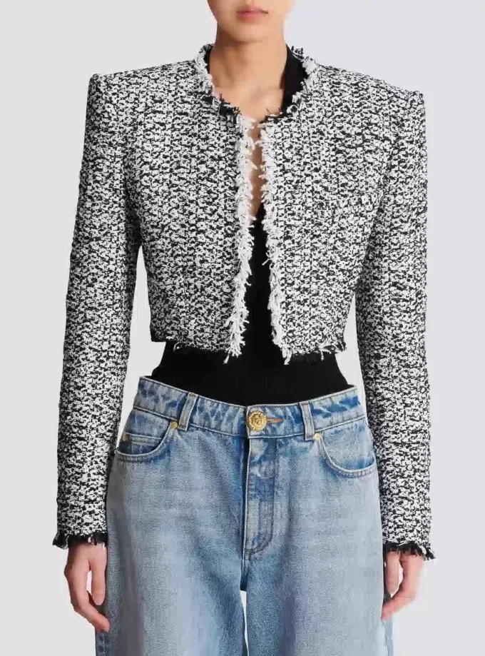 Giacca corta in tweed Giacca corta in tweed