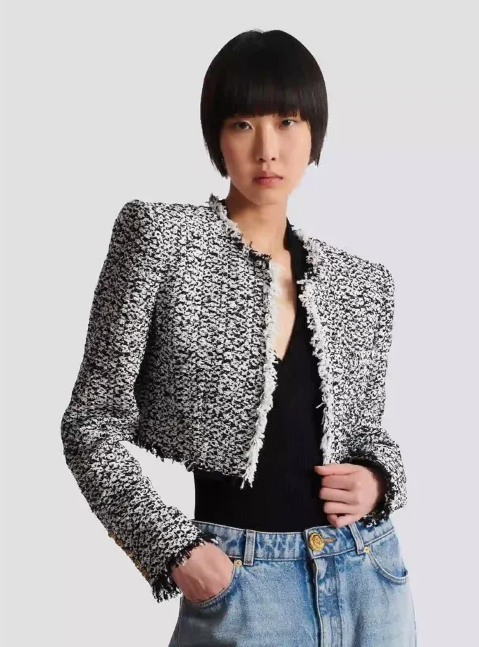 Giacca corta in tweed Giacca corta in tweed