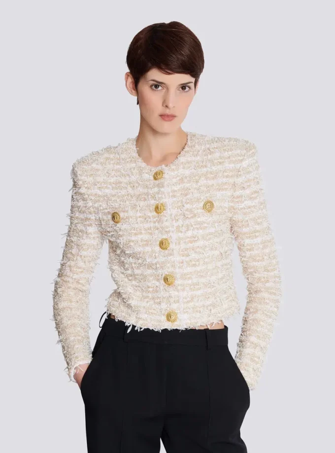 Giacca corta in tweed