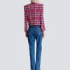 Giacca corta in tweed a quadri glitterato Giacca corta in tweed a quadri glitterato