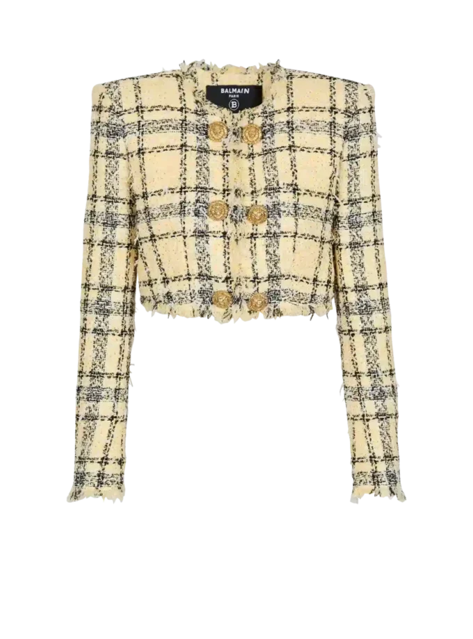 Giacca corta in tweed glitterato Giacca corta in tweed glitterato