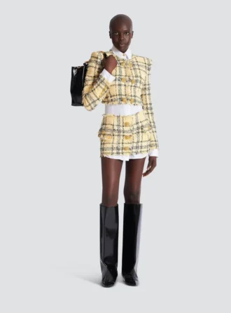 Giacca corta in tweed glitterato