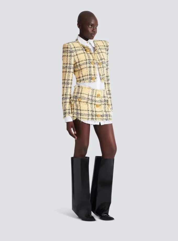 Giacca corta in tweed glitterato Giacca corta in tweed glitterato