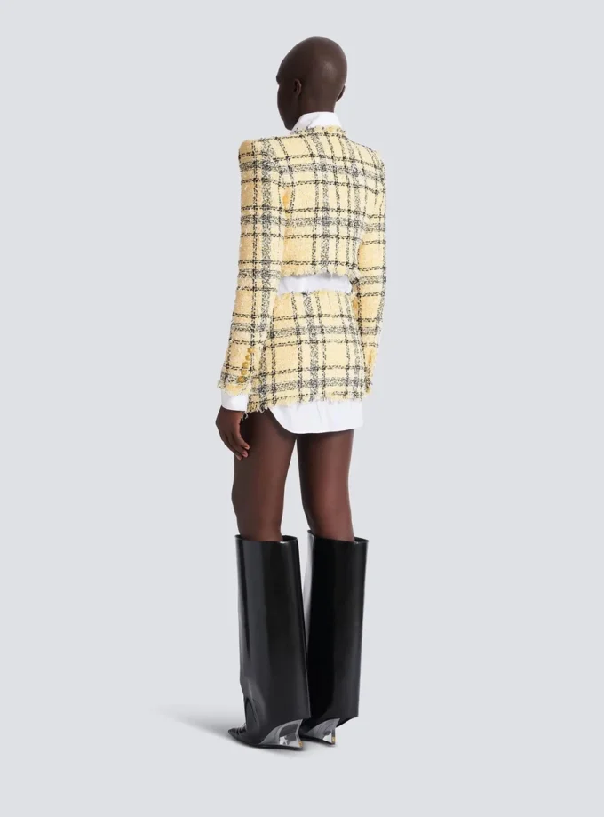 Giacca corta in tweed glitterato Giacca corta in tweed glitterato