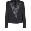 Giacca Grain de poudre con cristalli Giacca Grain de poudre con cristalli