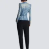 Giacca in denim con cintura e 1 bottone Giacca in denim con cintura e 1 bottone