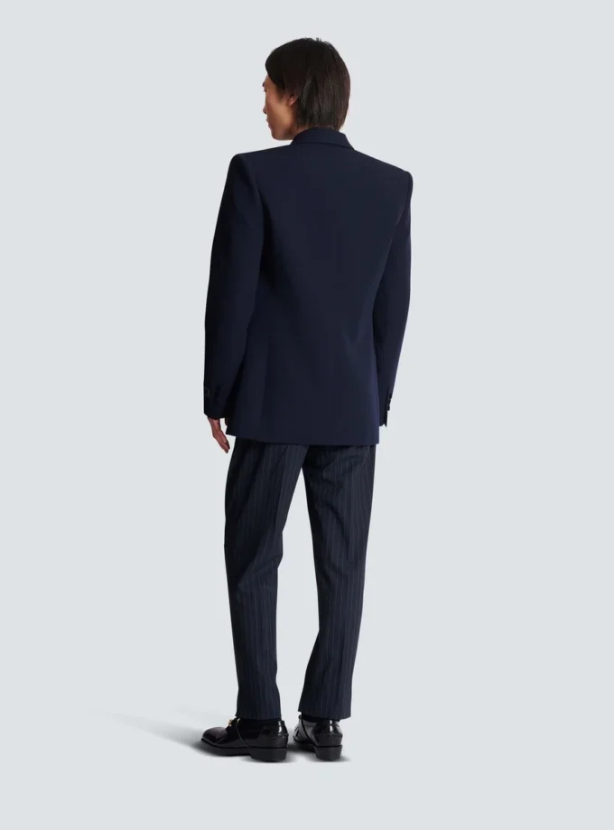 Giacca in lana con patch in cristallo