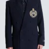 Giacca in lana con patch in cristallo