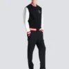 Giacca in lana e ecopelle stile college Giacca in lana e ecopelle stile college