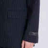Giacca in lana gessata