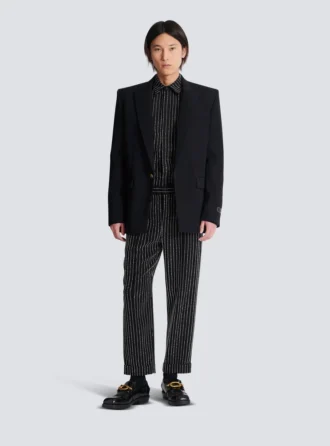 Giacca in lana Grain de poudre con 1 bottone Giacca in lana Grain de poudre con 1 bottone