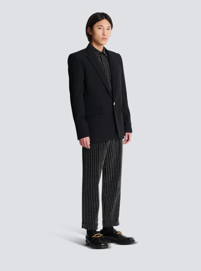Giacca in lana Grain de poudre con 1 bottone Giacca in lana Grain de poudre con 1 bottone