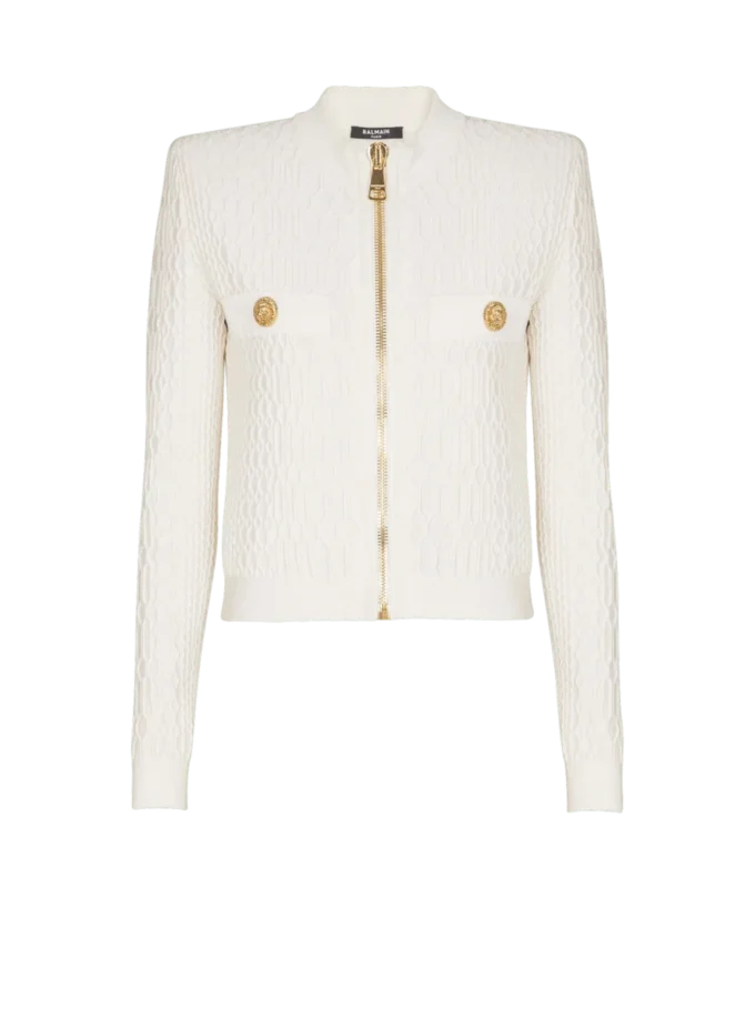 Giacca in maglia coccodrillo
