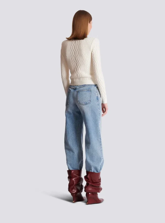 Giacca in maglia coccodrillo