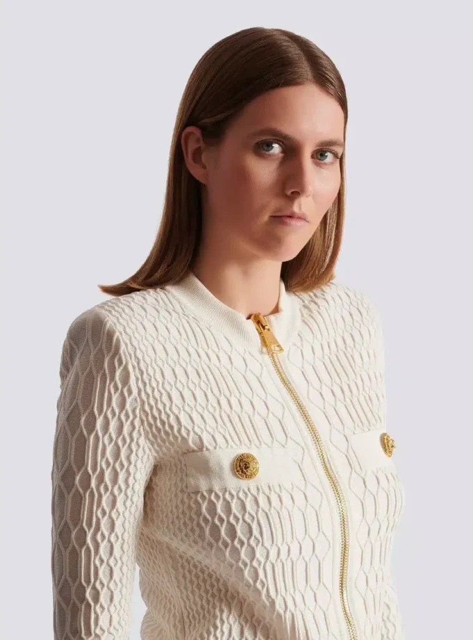 Giacca in maglia coccodrillo
