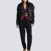 Giacca in tweed a quadri con cintura Giacca in tweed a quadri con cintura