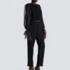 Giacca in tweed e chiffon con bordi a filo Giacca in tweed e chiffon con bordi a filo