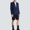Giacca in twill di cotone con 2 bottoni