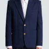 Giacca in twill di cotone con 2 bottoni
