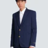 Giacca in twill di cotone con 2 bottoni
