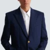 Giacca in twill di cotone con 2 bottoni